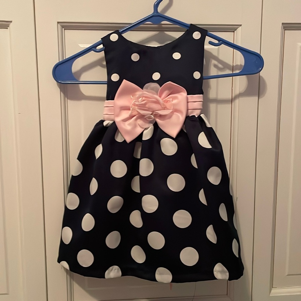 Rare Editions GORGEOUS blue/white/pink dress. Size 24 months. ONLY WORN 1x!